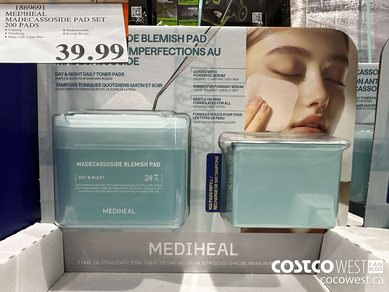 1869691 MEDIHEAL MADECASSOSIDE PAD SET 200 PADS $39.99