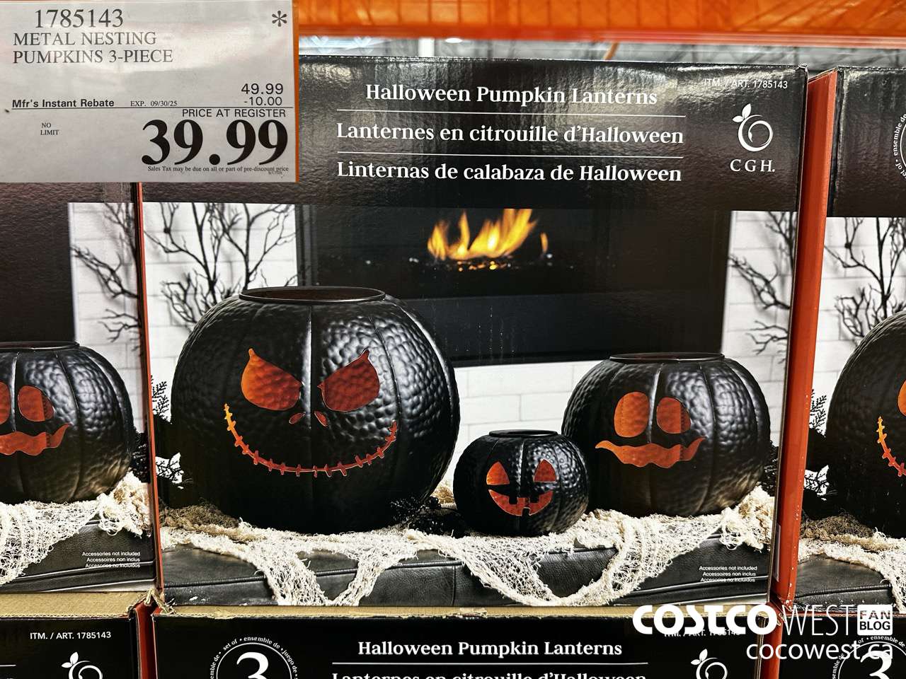 1785143 METAL NESTING PUMPKINS 3-PIECE ($10.00 INSTANT SAVINGS EXPIRES ON 2025-09-30) $39.99