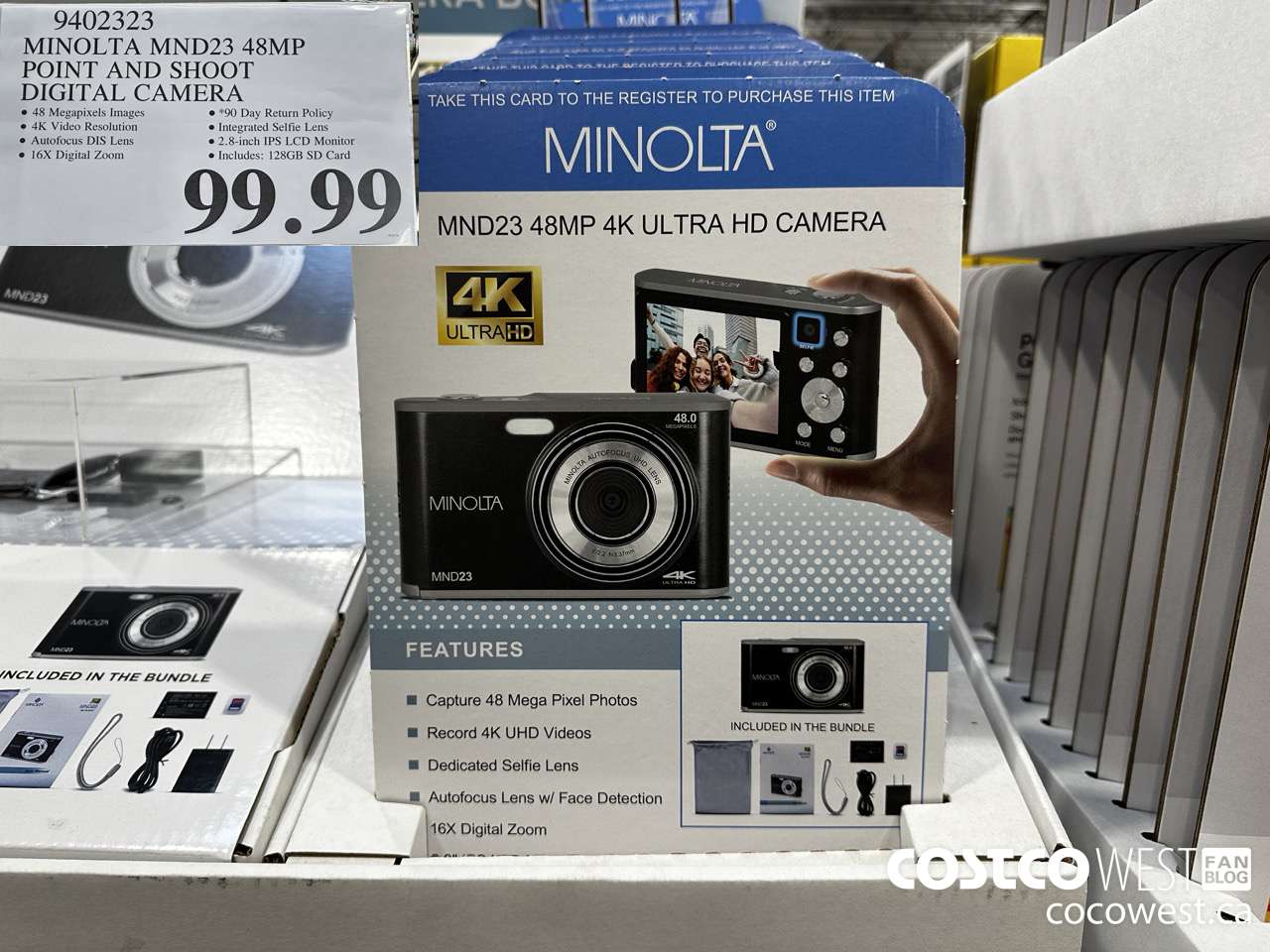 9402323 MINOLTA MND23 48MP POINT AND SHOOT DIGITAL CAMERA $99.99