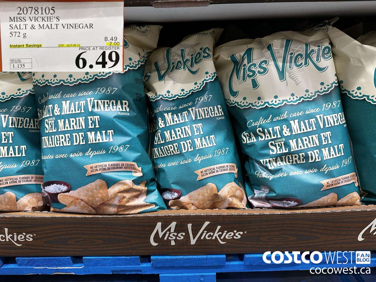2078105 MISS VICKIE'S SALT & MALT VINEGAR 572G ($2.00 INSTANT SAVINGS EXPIRES ON 2025-09-14) $6.49