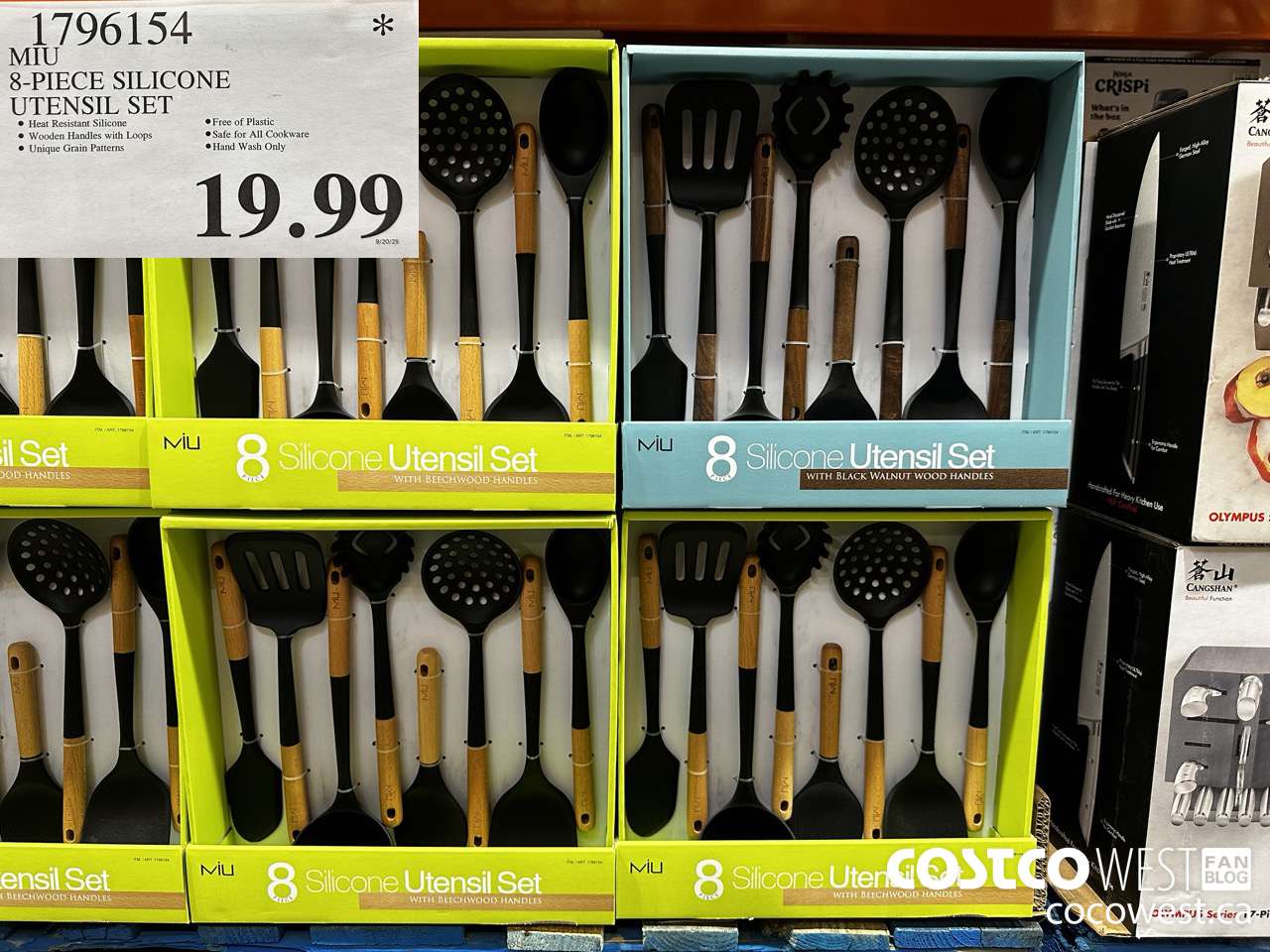 1796154 MIU 8-PIECE SILICONE UTENSIL SET $19.99