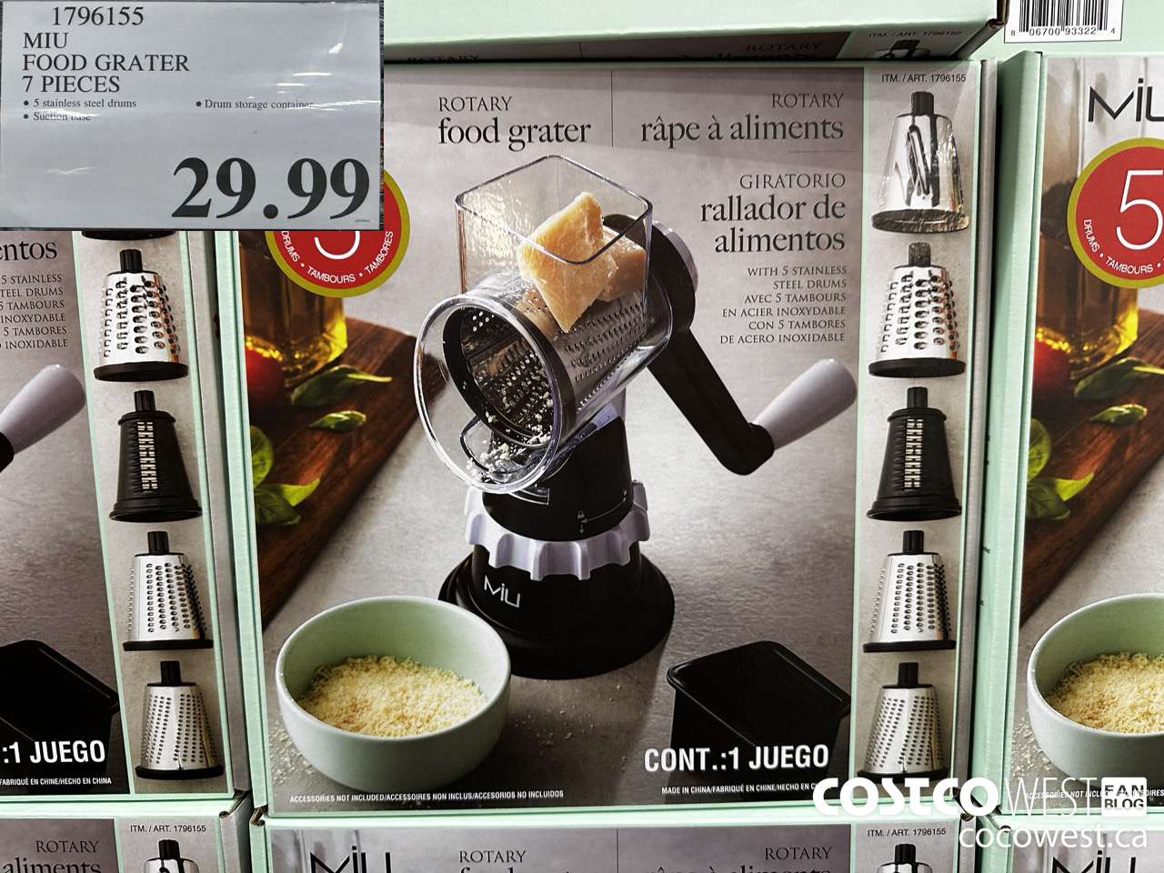 1796155 MIU FOOD GRATER 7 PIECES $29.99