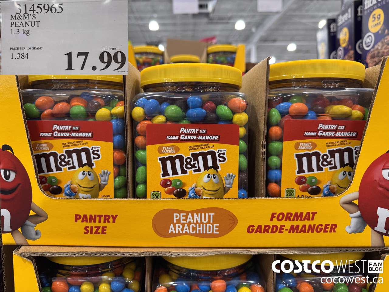 3145965 M&M'S PEANUT 1.3 KG $17.99