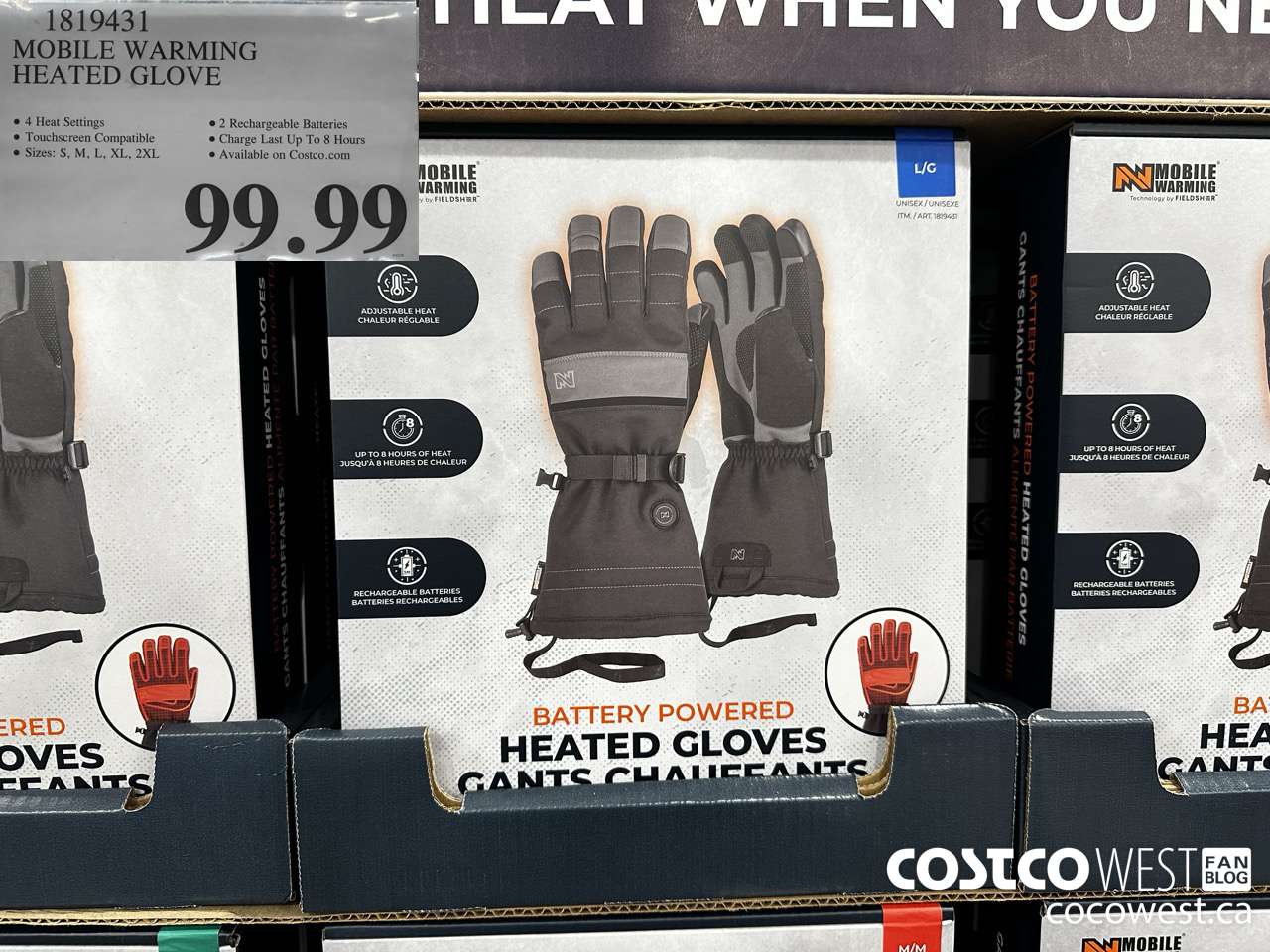 1819431 MOBILE WARMING HEATED GLOVE $99.99