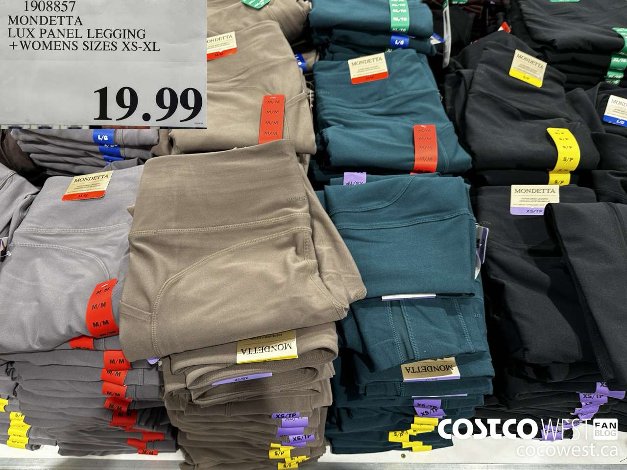 1908857 MONDETA LUX PANEL LEGGING WOMENS SIZES XS-XL $19.99