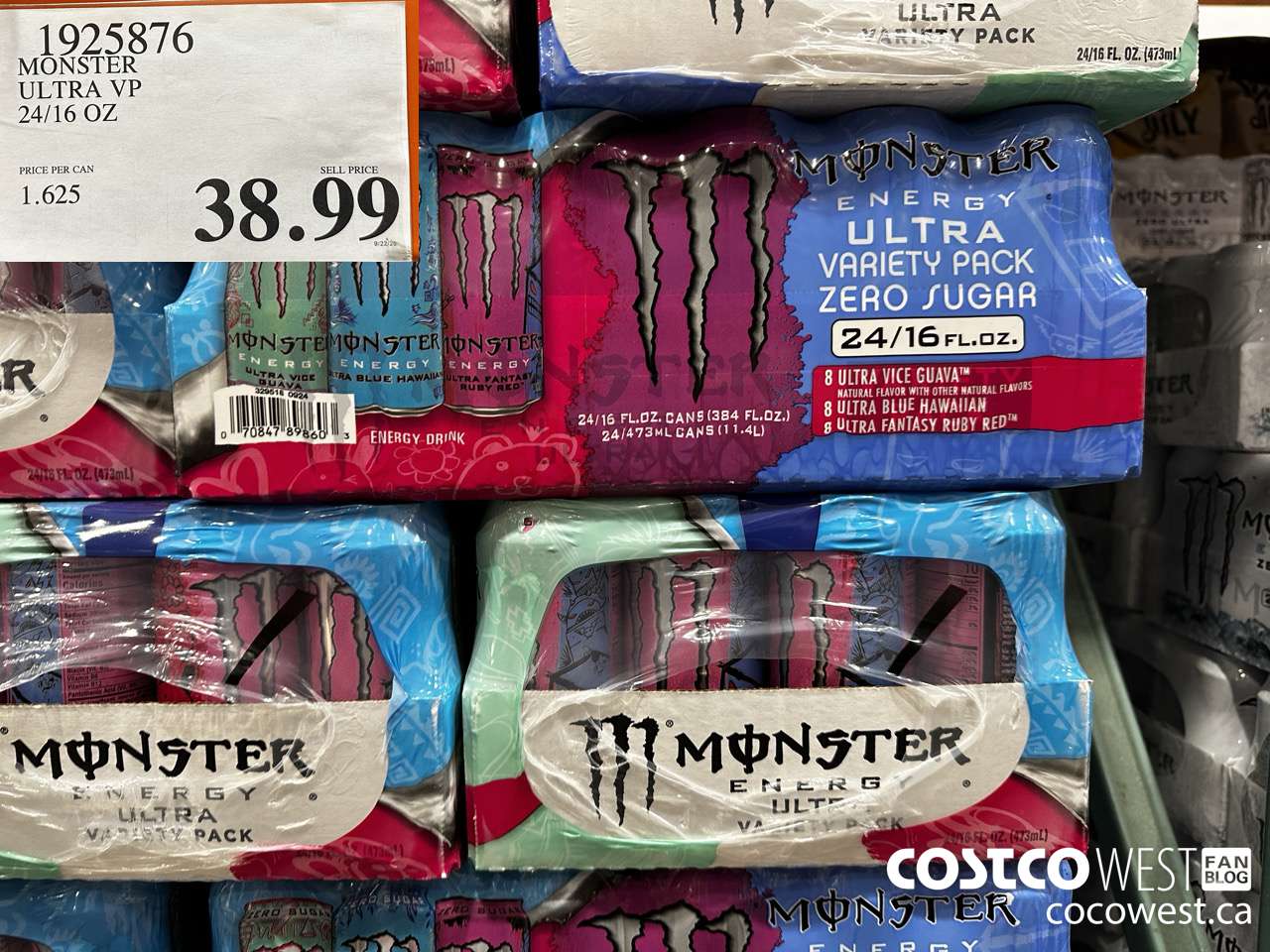 1925876 MONSTER ULTRA VP 24/16 OZ $38.99