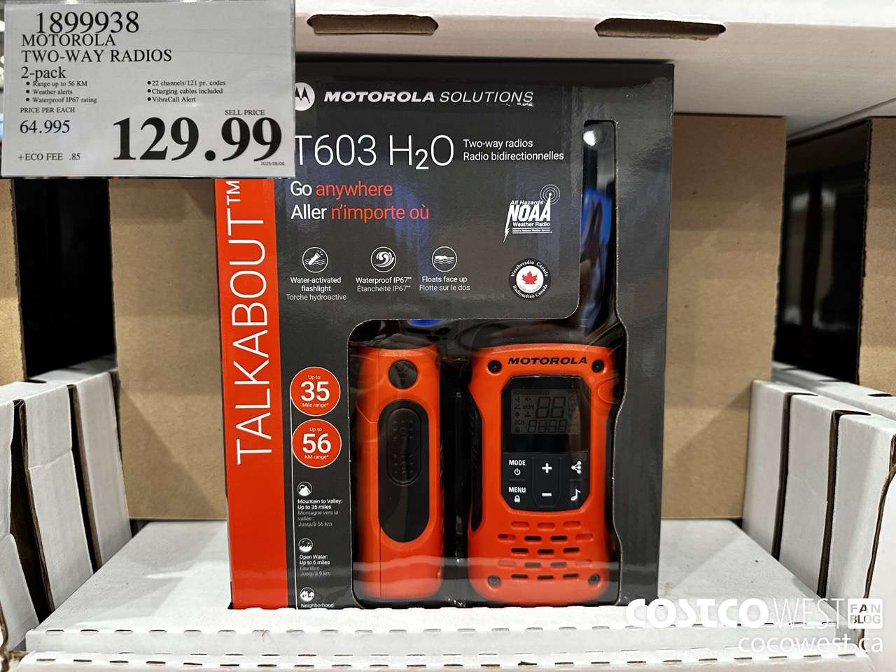 1899938 MOTOROLA TWO-WAY RADIOS 2-PACK $129.99
