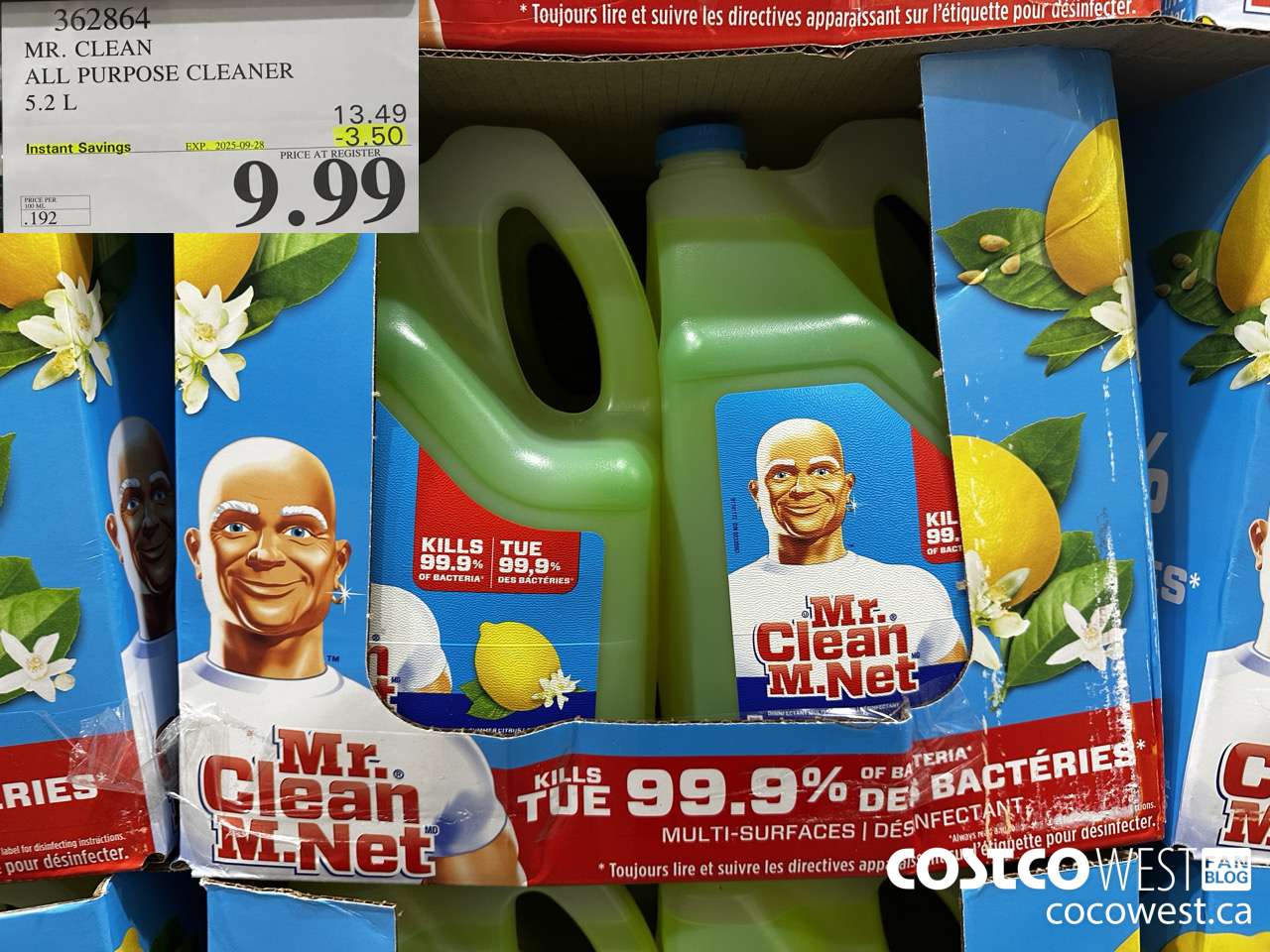362864 MR. CLEAN ALL PURPOSE CLEANER 5.2 L ($3.50 INSTANT SAVINGS EXPIRES ON 2025-09-28) $9.99