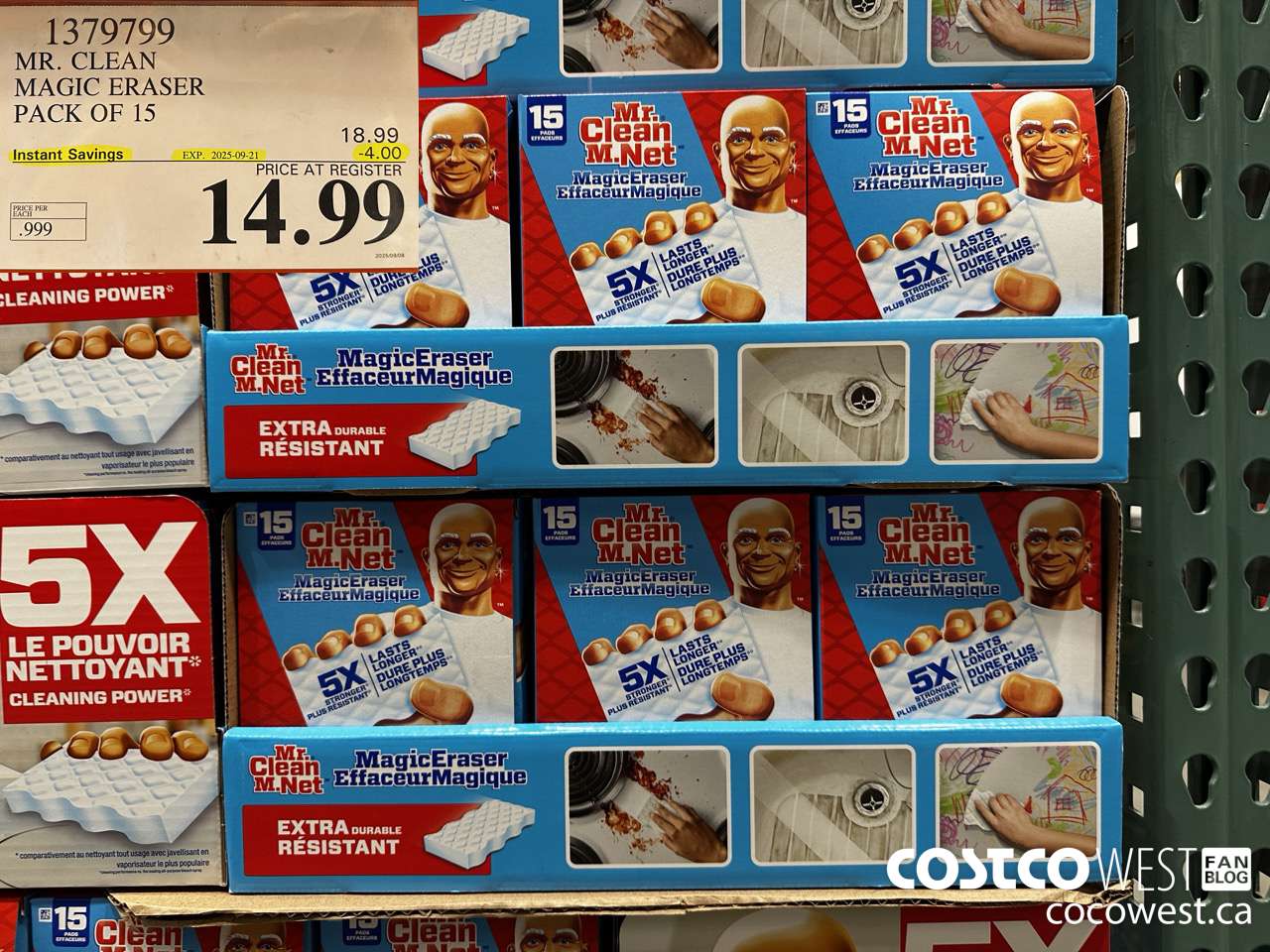 1379799 MR. CLEAN MAGIC ERASER VARIETY PACK PACK OF 15 ($4.00 INSTANT SAVINGS EXPIRES ON 2025-09-21) $14.99