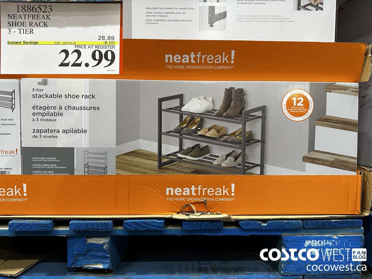 1886523 NEATFREAK SHOE RACK 3 TIER ($6.00 INSTANT SAVINGS EXPIRES ON 2025-09-28) $22.99
