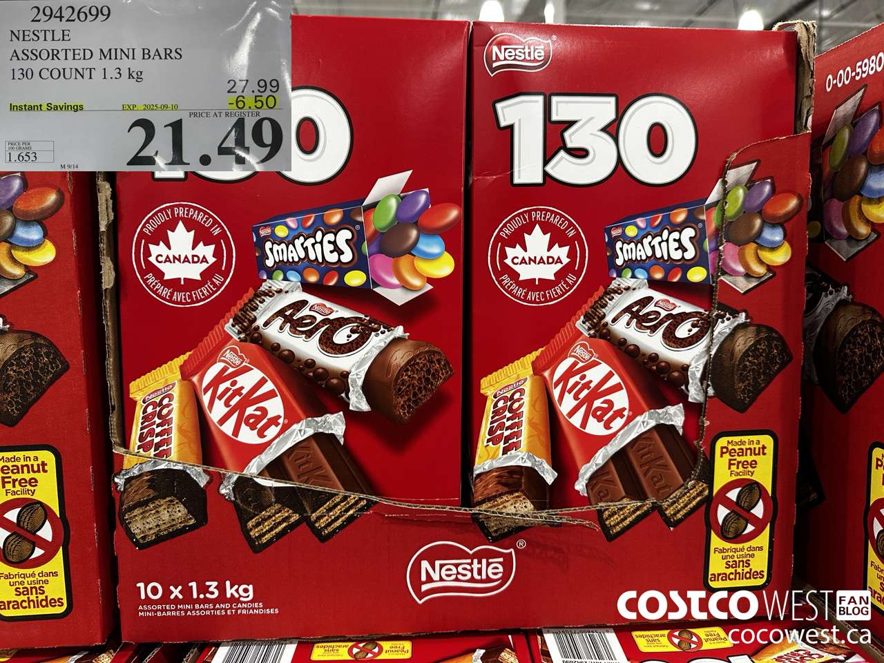 2942699 NESTLE FAVOURITES 130 COUNT ($6.50 INSTANT SAVINGS EXPIRES ON 2025-09-10) $21.49