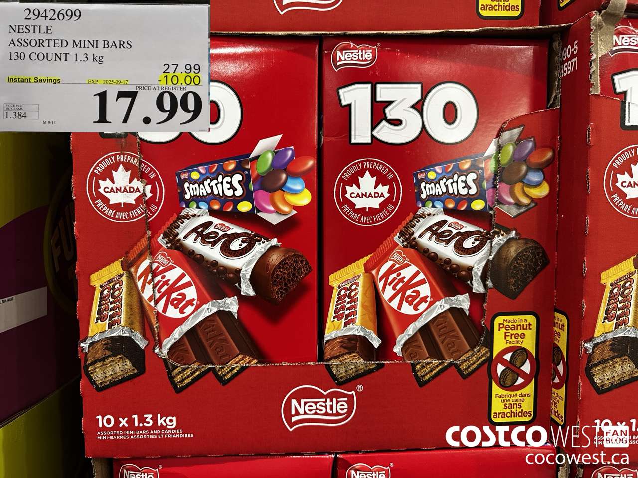 2942699 NESTLE FAVOURITES 130 COUNT ($10.00 INSTANT SAVINGS EXPIRES ON 2025-09-17) $17.99
