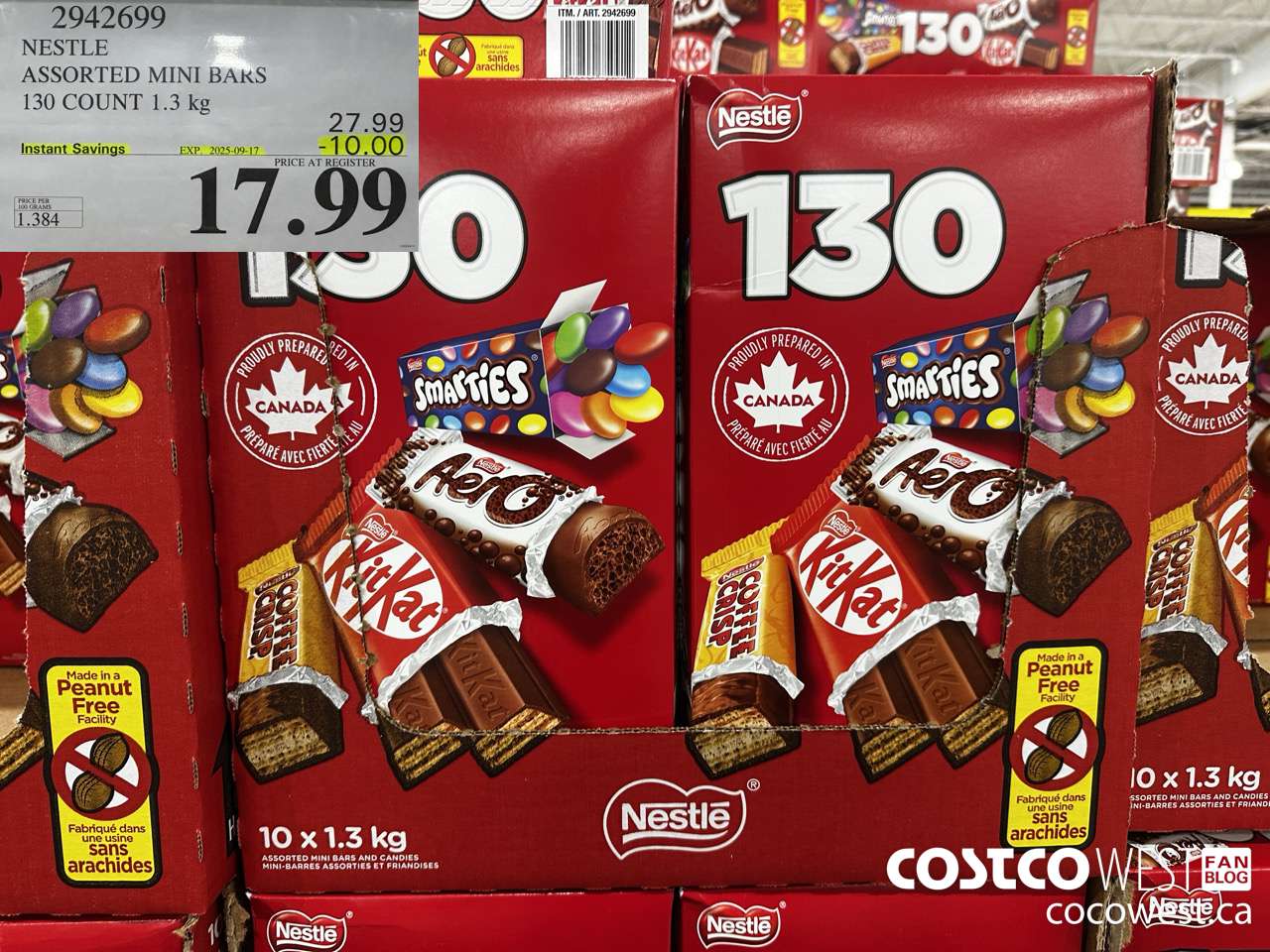 2942699 NESTLE FAVOURITES 130 COUNT ($10.00 INSTANT SAVINGS EXPIRES ON 2025-09-17) $17.99