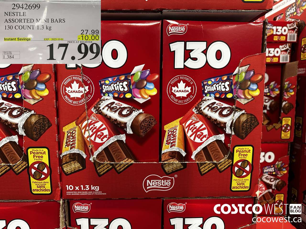 2942699 NESTLE FAVOURITES 130 COUNT ($10.00 INSTANT SAVINGS EXPIRES ON 2025-10-01) $17.99