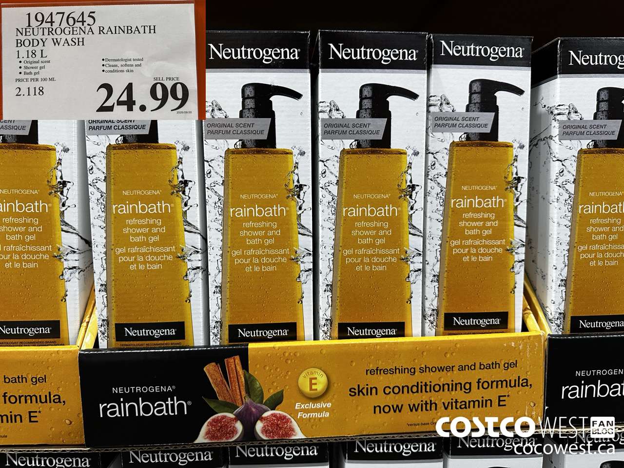 1947645 NEUTROGENA RAINBATH BODY WASH 1.18L $24.99