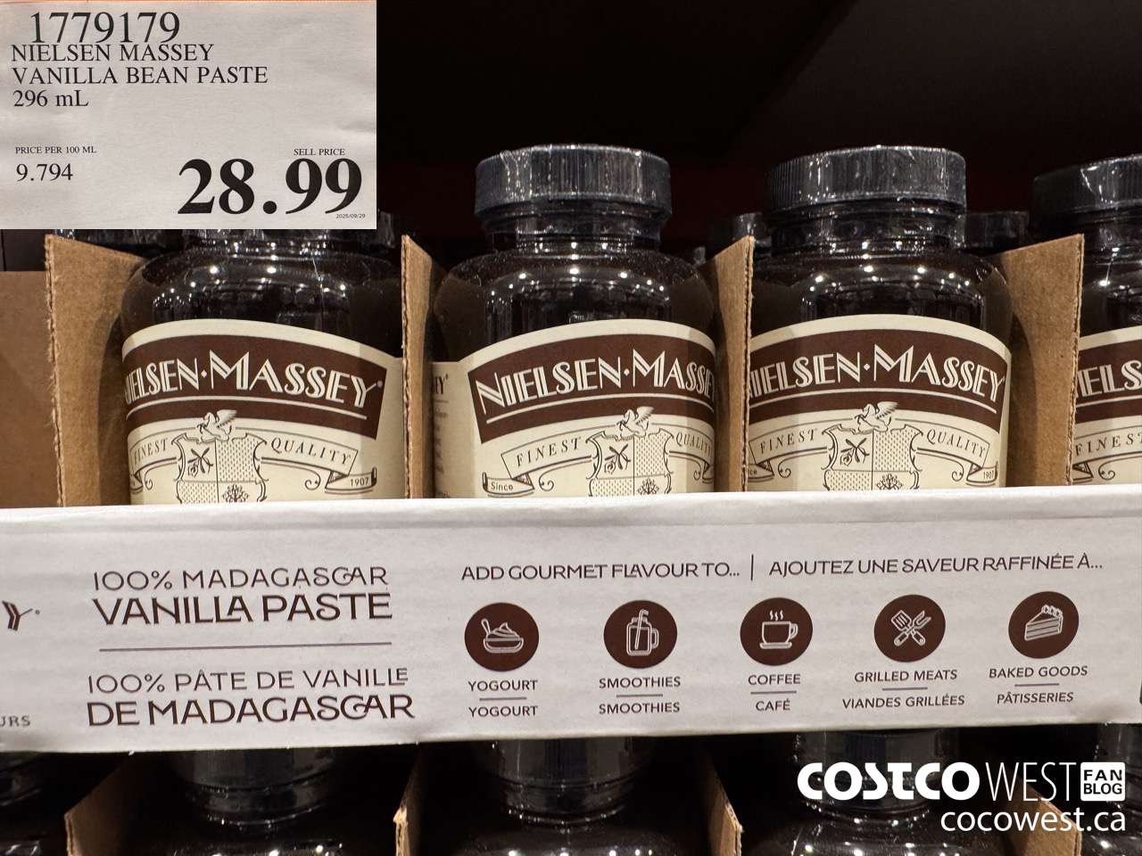 1779179 NIELSEN MASSEY VANILLA BEAN PASTE 196ML $28.99