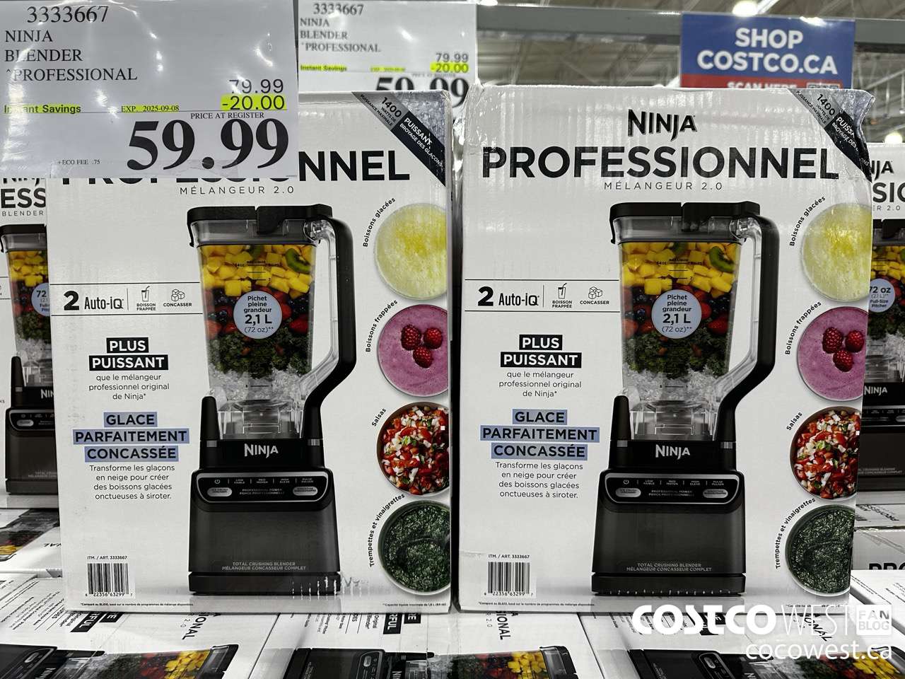 3333667 NINJA BLENDER PROFESSIONAL ($20.00 INSTANT SAVINGS EXPIRES ON 2025-09-08) $59.99