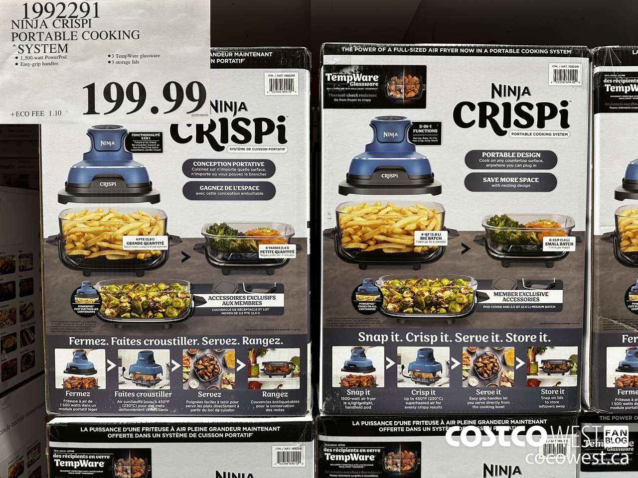 1992291 NINJA CIRSPI PORTABLE COOKING SYSTEM $199.99