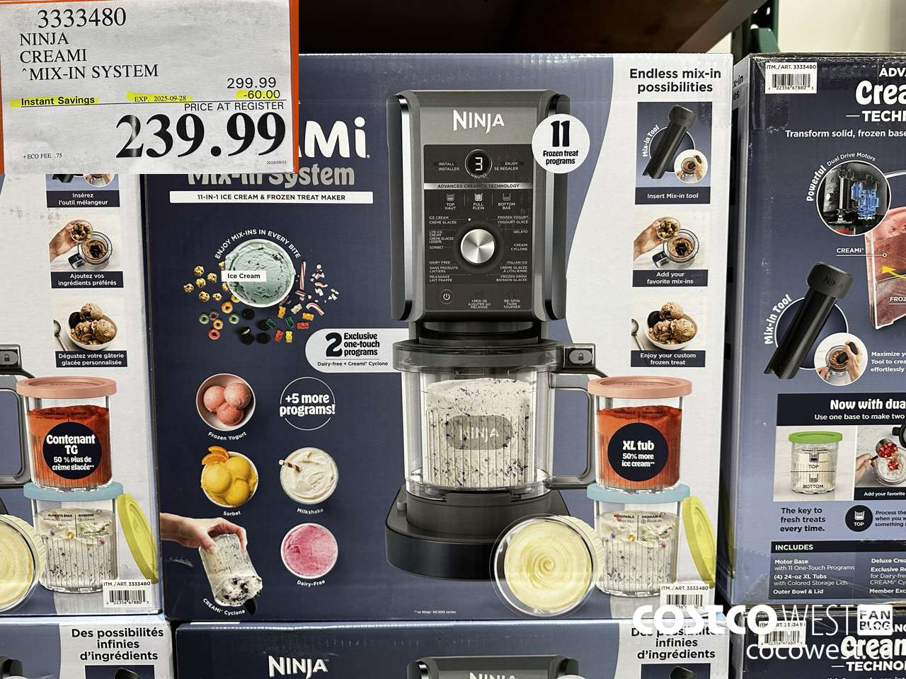 3333480 NINJA CREAMI MIX-IN SYSTEM ($60.00 INSTANT SAVINGS EXPIRES ON 2025-09-28) $239.99
