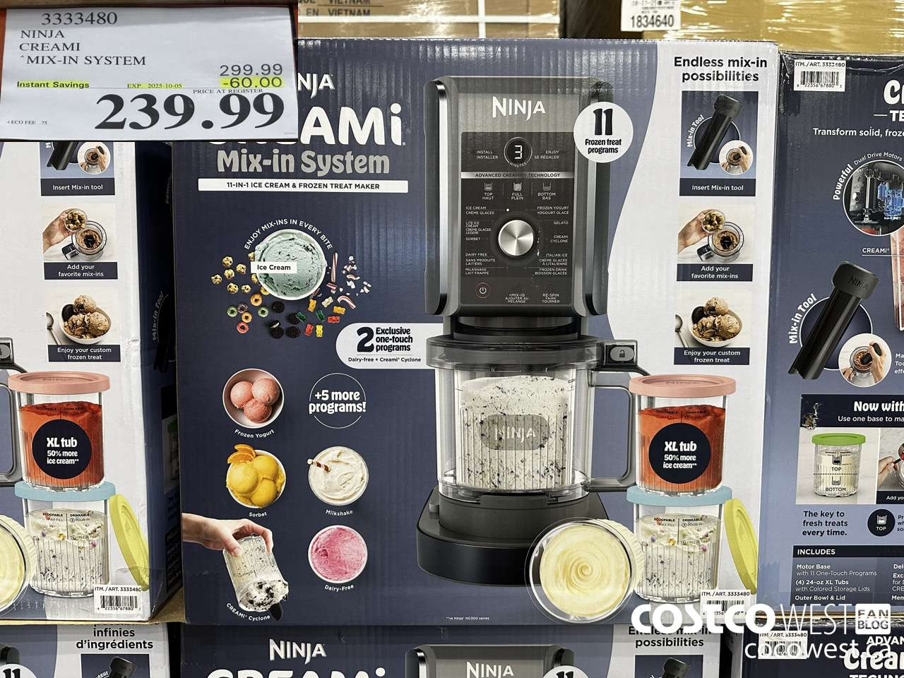 3333480 NINJA CREAMI MIX-IN SYSTEM ($60.00 INSTANT SAVINGS EXPIRES ON 2025-10-05) $239.99