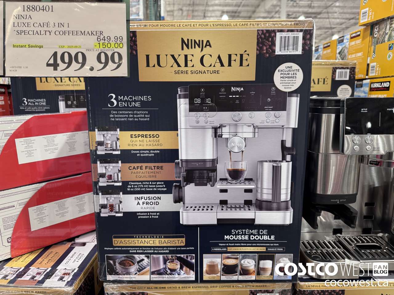 1880401 NINJA LUXE CAFE 3 IN 1 SPECIALTY COFFEEMAKER ($150.00 INSTANT SAVINGS EXPIRES ON 2025-09-21) $499.99