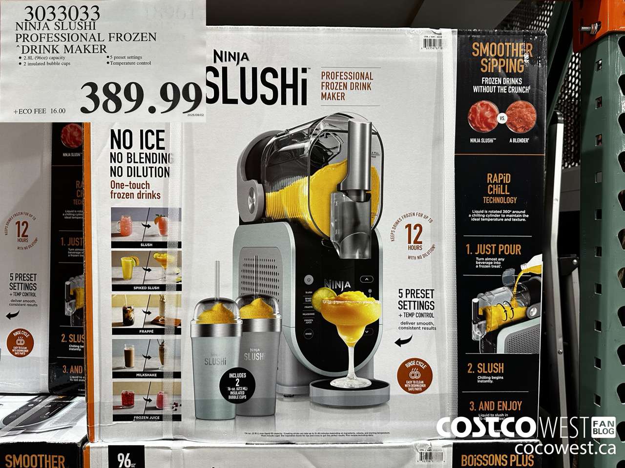 3033033 NINJA SLUSHI PROFESSIONAL FROZEN DRINK MAKER $389.99
