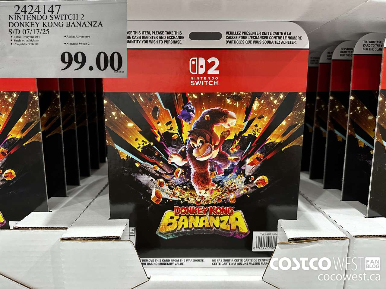 2424147 NINTENDO SWITCH 2 DONKEY KONG BANANZA S/D 07/17/25 $99.00