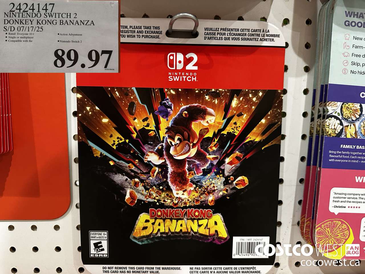 2424147 NINTENDO SWITCH 2 DONKEY KONG BANANZA S/D 07/17/25 $89.97