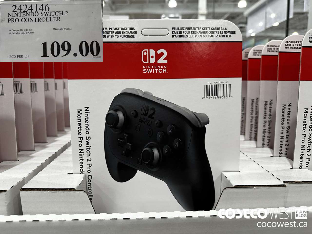 2424146 NINTENDO SWITCH 2 PRO CONTROLLER $109.00