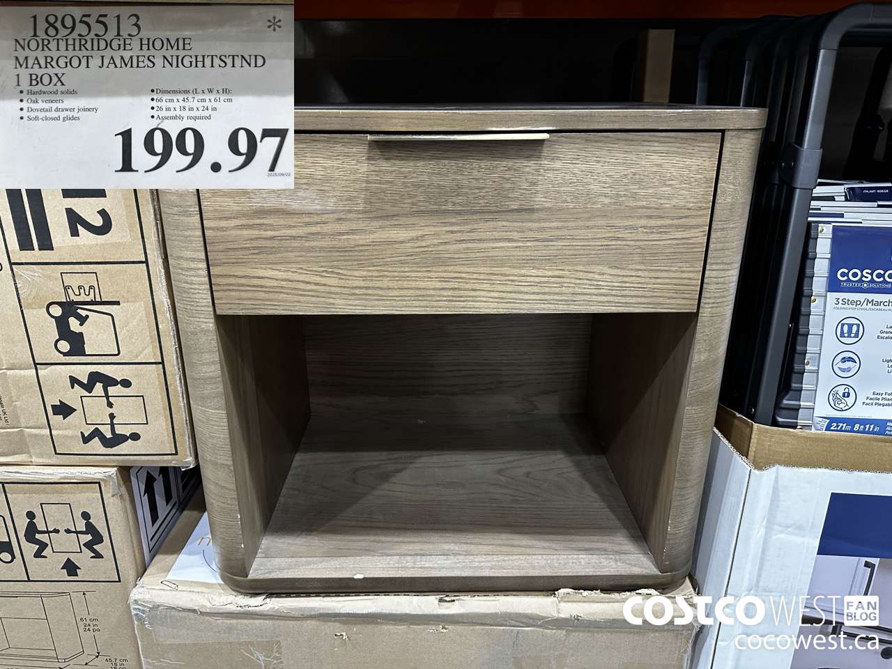 1895513 NORTHRIDGE HOME MARGOT JAMES NIGHTSTND 1 BOX $199.97