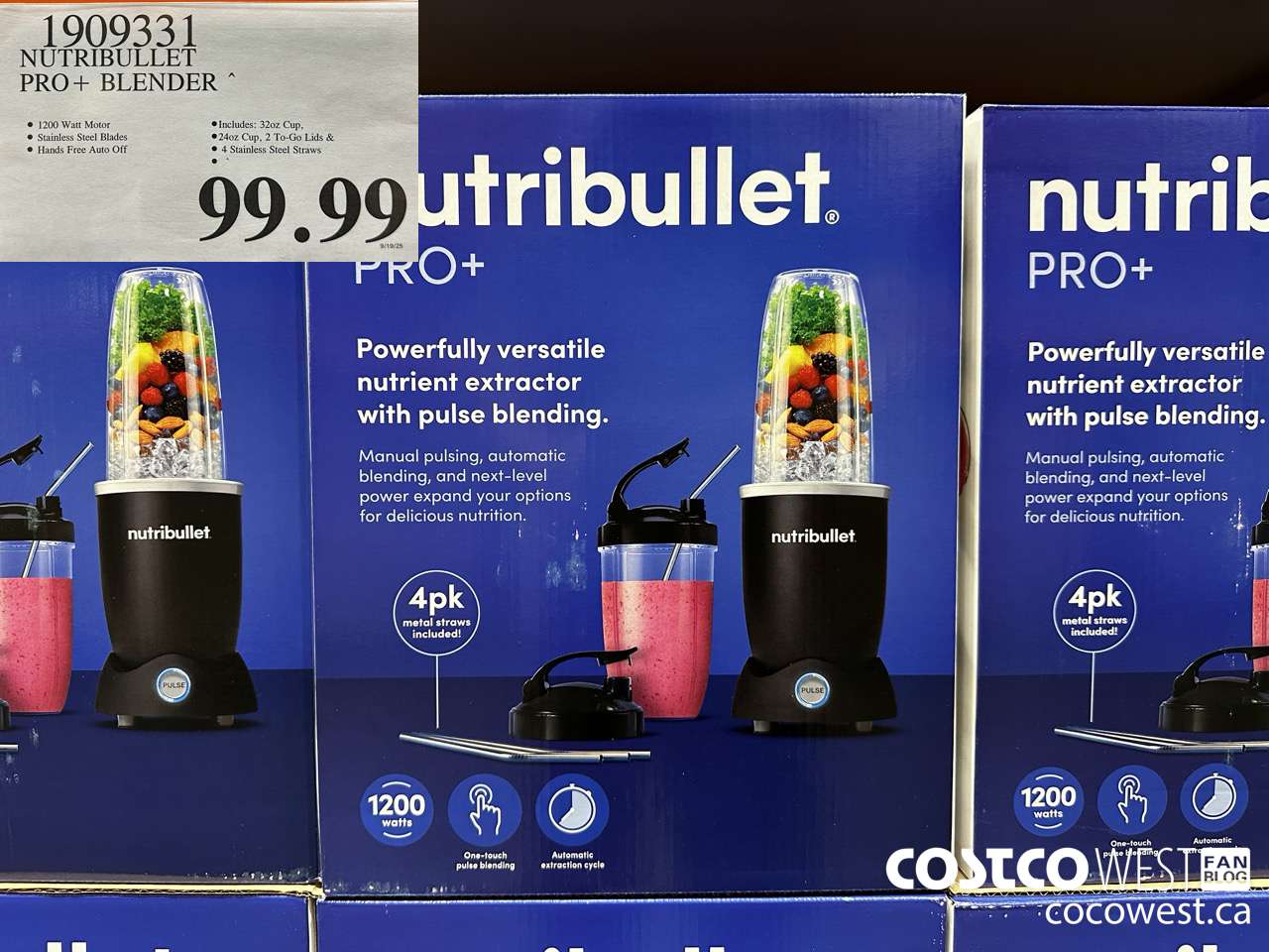 1909331 NUTRIBULLET PRO+ BLENDER $99.99