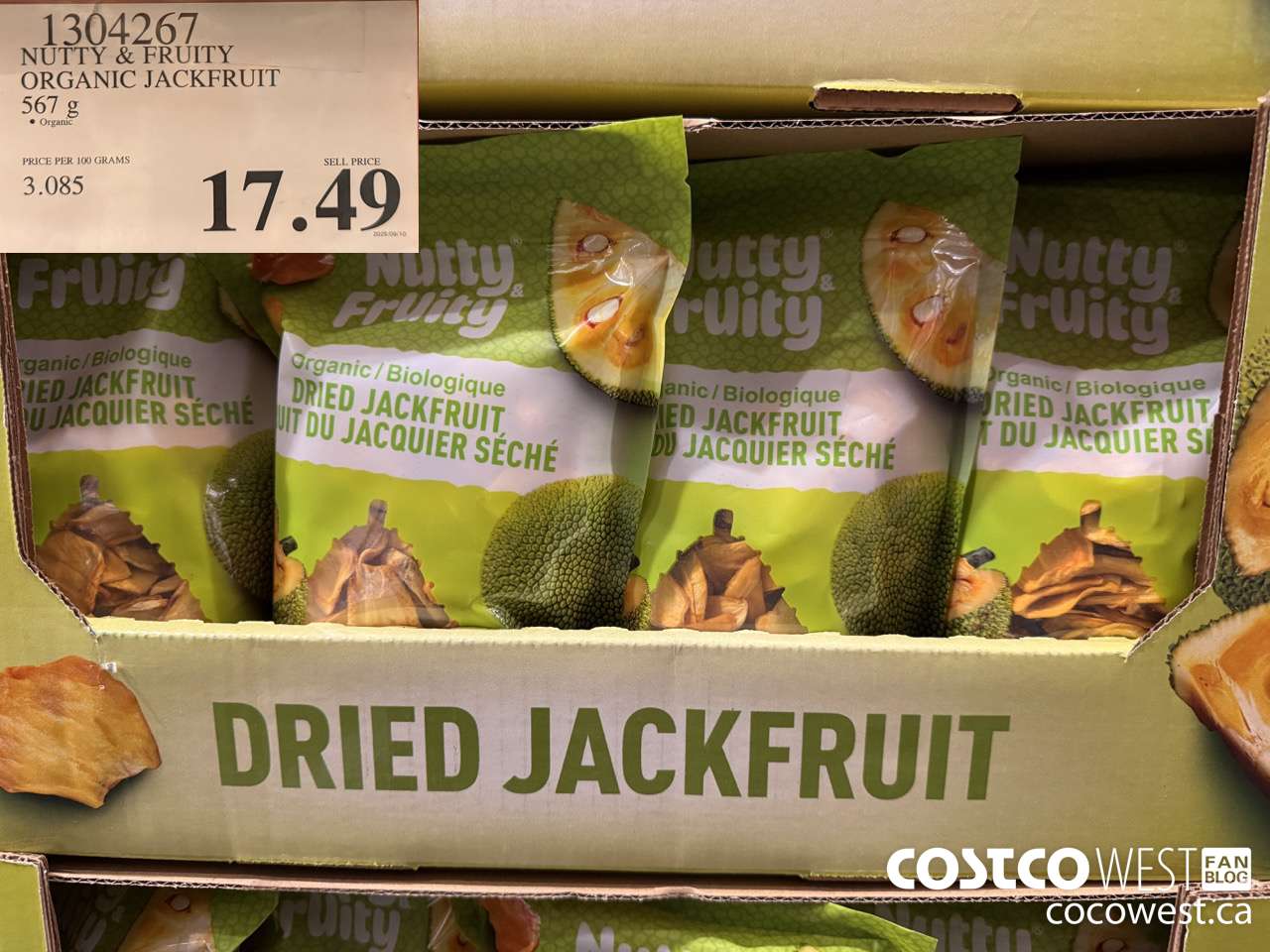 1304267 NUTTY & FRUITY ORGANIC JACKFRUIT 567 G $17.49