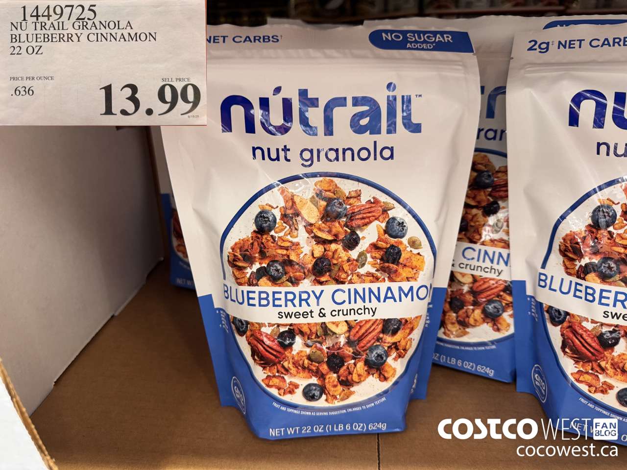 1449725 NU TRAIL GRANOLA BLUEBERRY CINNAMON 22 OZ $13.99
