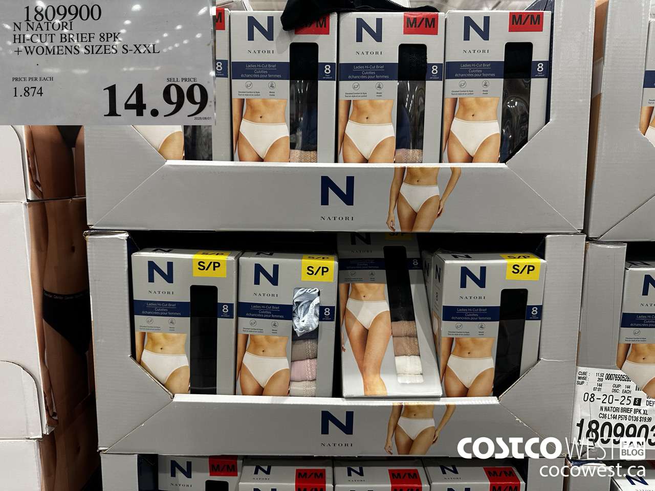 1809900 N NATORI HICUT BRIEFS 8PK LADIES SIZES S-XXL $14.99