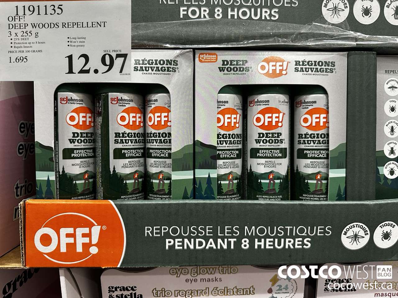 1191135 OFF! DEEP WOODS INSECT REPELLENT 3 x 255 g $12.97