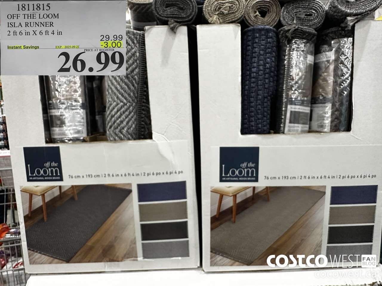 1811815 OFF THE LOOM ISLA RUNNER 2 FT 6 IN X 6 FT 4 IN ($3.00 INSTANT SAVINGS EXPIRES ON 2025-09-21) $26.99