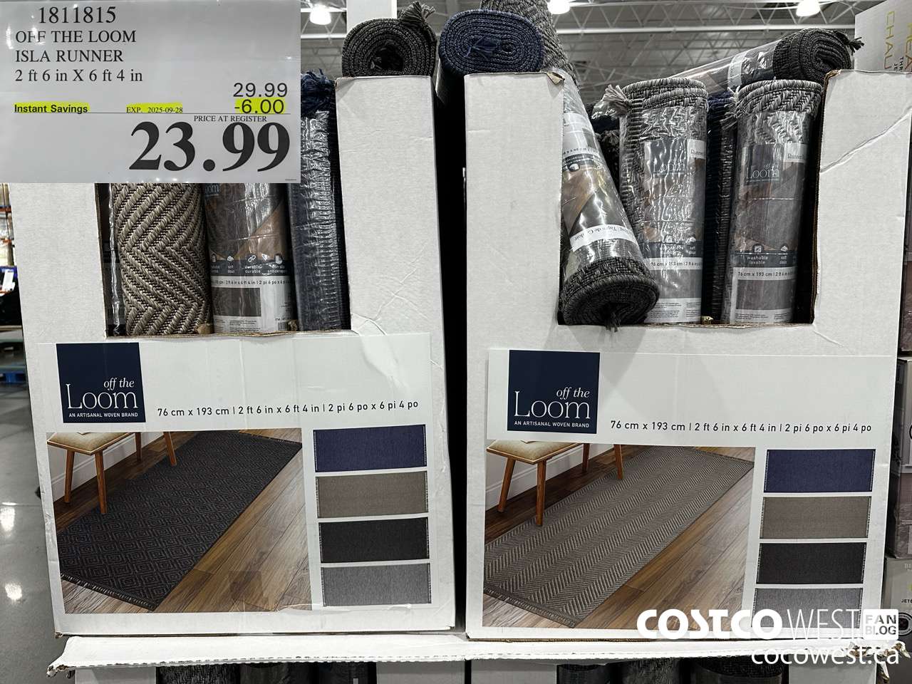 1811815 OFF THE LOOM ISLA RUNNER 2 FT 6 IN X 6 FT 4 IN ($6.00 INSTANT SAVINGS EXPIRES ON 2025-09-28) $23.99