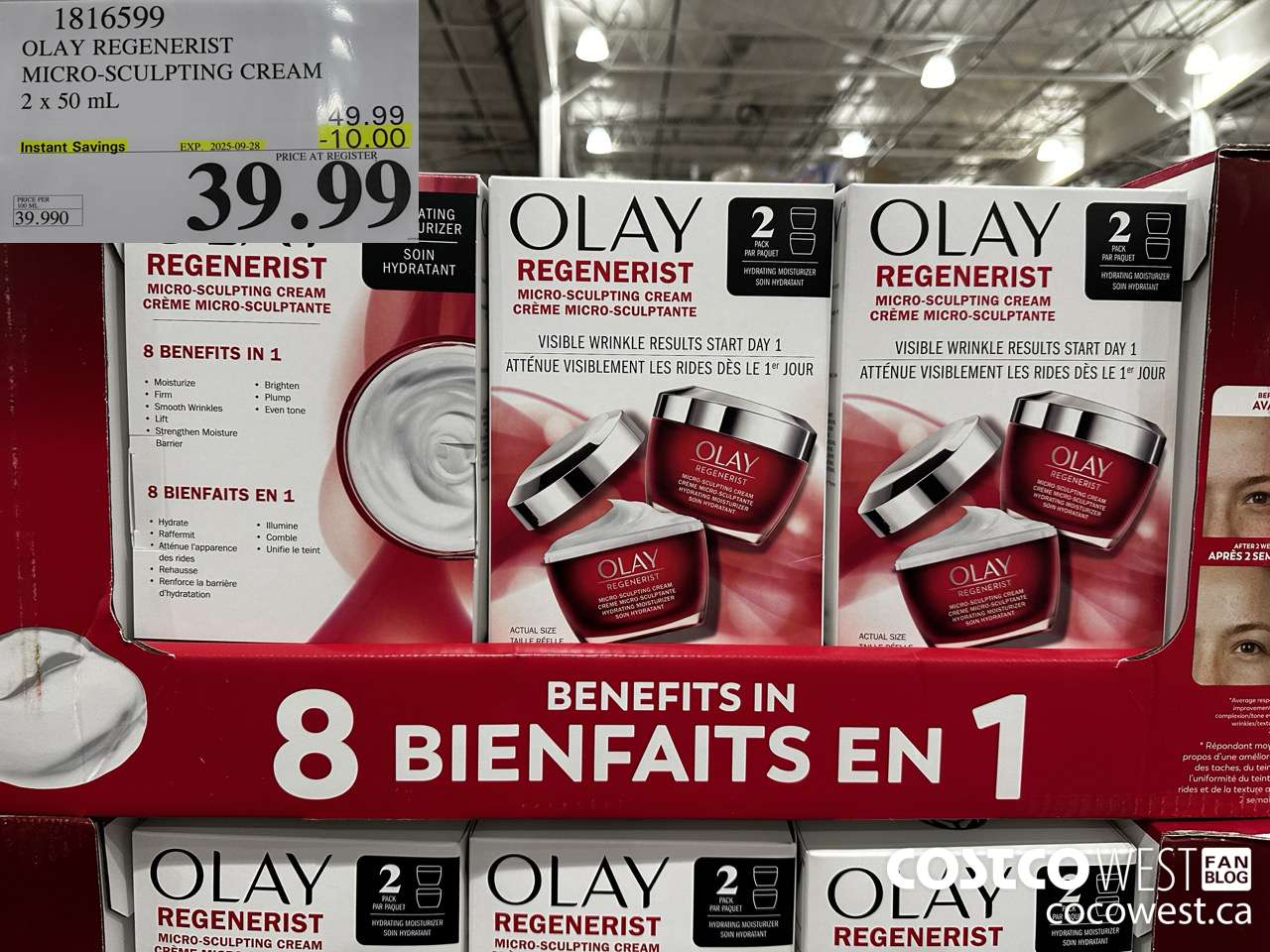 1816599 OLAY REGENERIST 2 X 50ML ($10.00 INSTANT SAVINGS EXPIRES ON 2025-09-28) $39.99