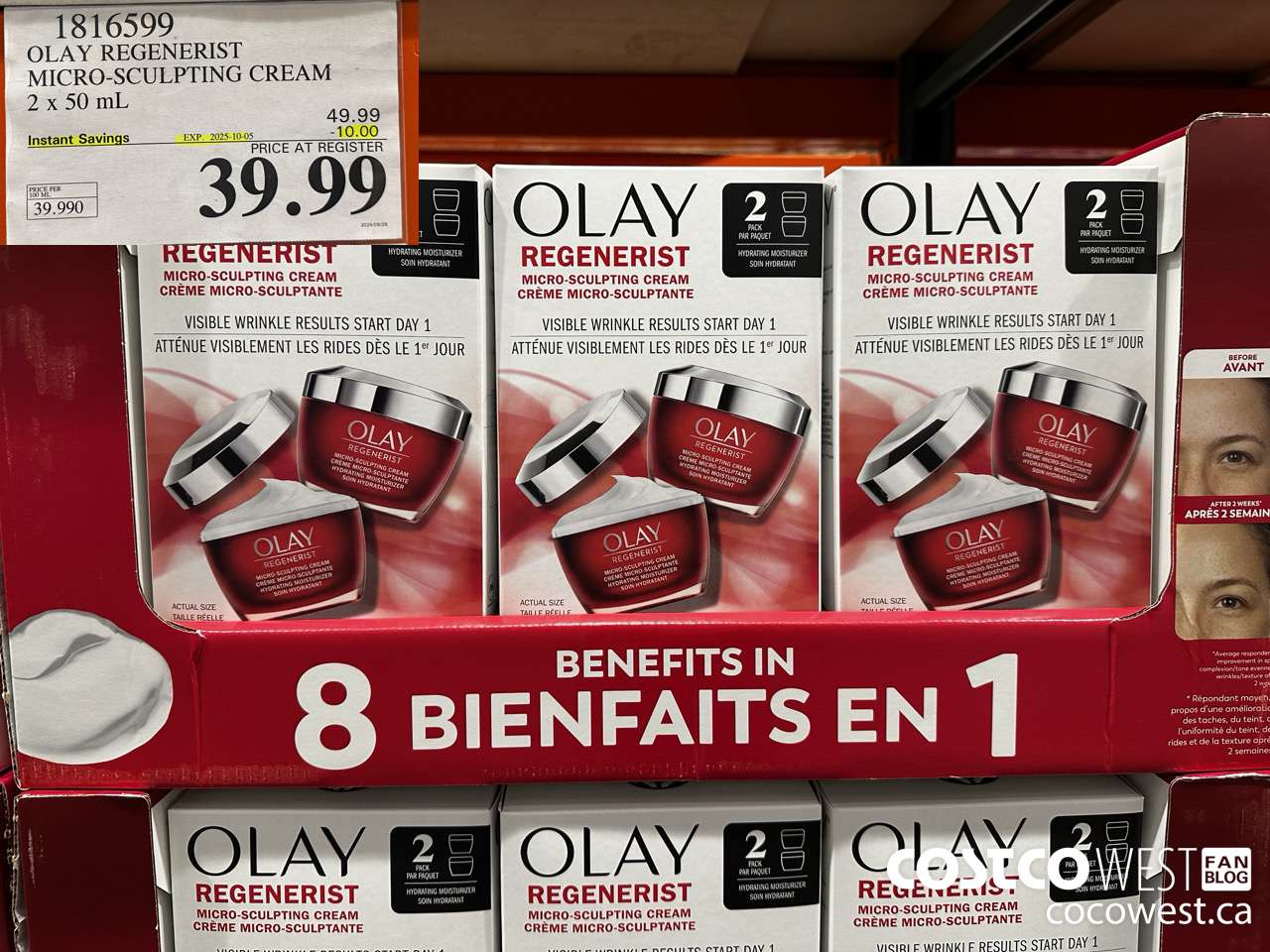 1816599 OLAY REGENERIST 2 X 50ML ($10.00 INSTANT SAVINGS EXPIRES ON 2025-10-05) $39.99