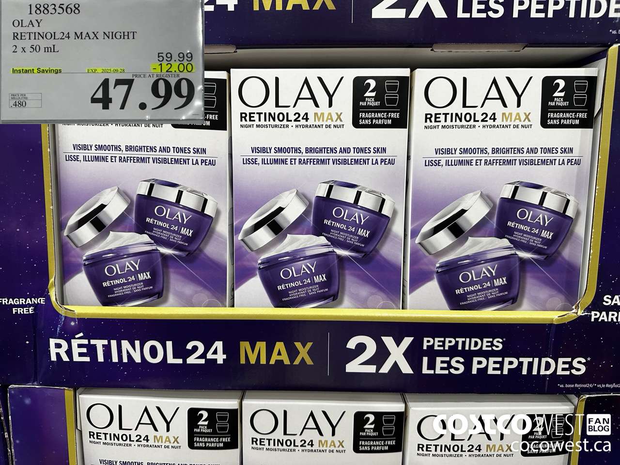 1883568 OLAY RETINOL24 MAX NIGHT 2 x 50 mL ($12.00 INSTANT SAVINGS EXPIRES ON 2025-09-28) $47.99