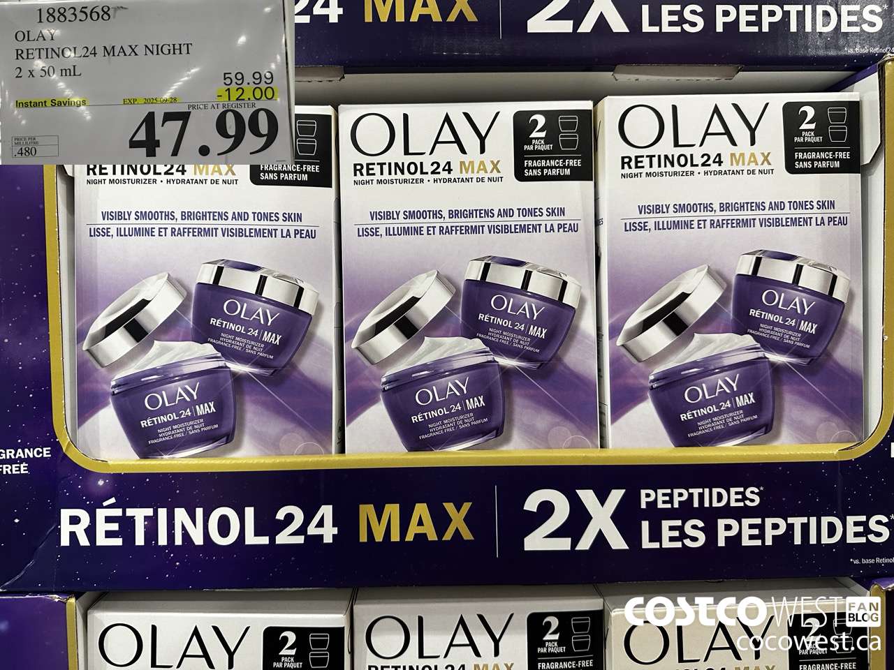 1883568 OLAY RETINOL24 MAX NIGHT 2 x 50 mL ($12.00 INSTANT SAVINGS EXPIRES ON 2025-09-28) $47.99