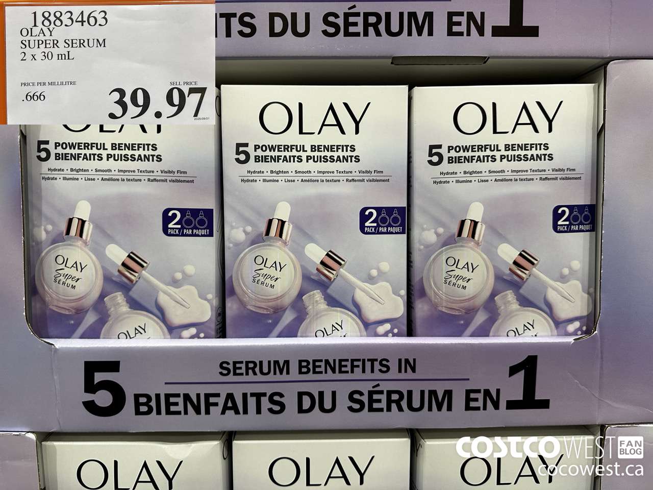 1883463 OLAY SUPER SERUM 2 X 30ML $39.97