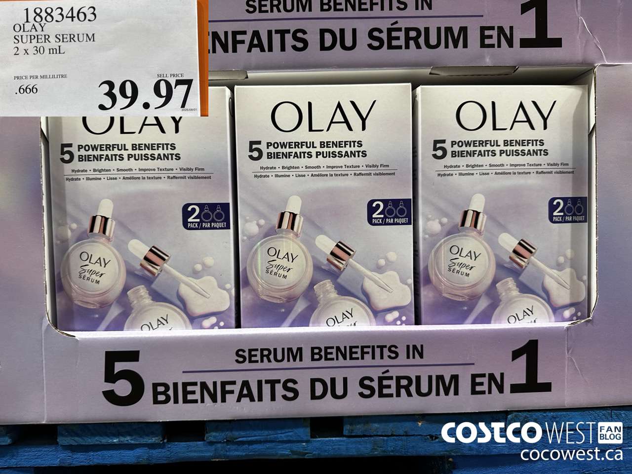 1883463 OLAY SUPER SERUM 2 X 30ML $39.97