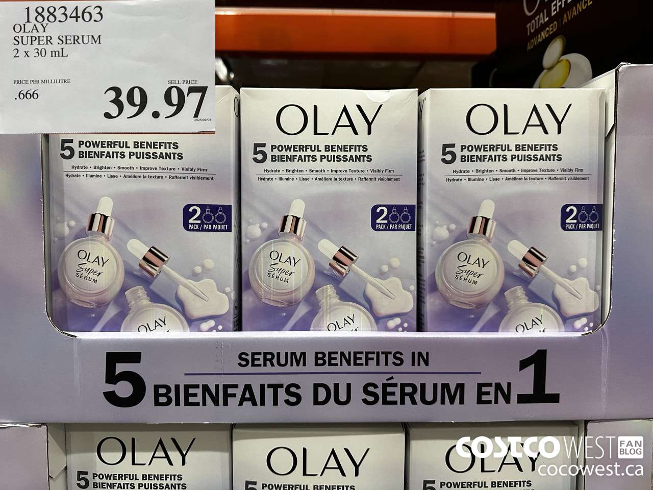 1883463 OLAY SUPER SERUM 2 X 30ML $39.97