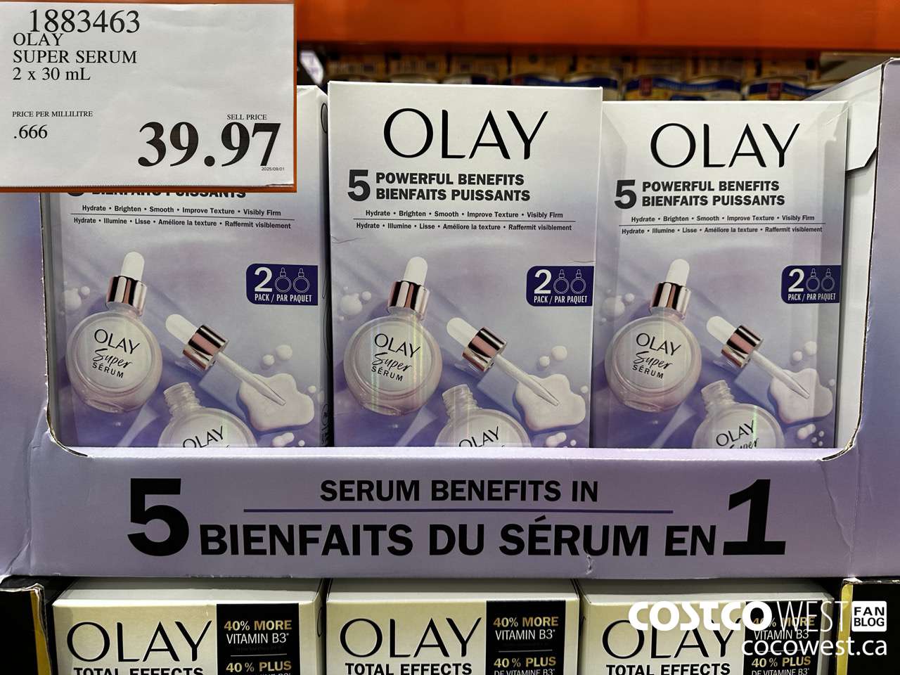 1883463 OLAY SUPER SERUM 2 X 30ML $39.97