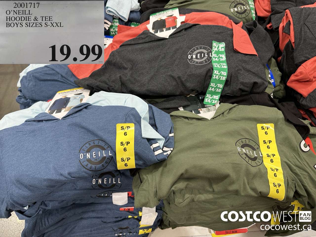 2001717 O'NEILL HOODIE & TEE BOYS SIZES S-XXL $19.99