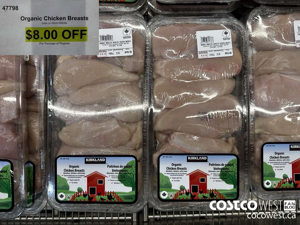 47798 ORGANIC CHICKEN BREASTS ($8.00 INSTANT SAVINGS)