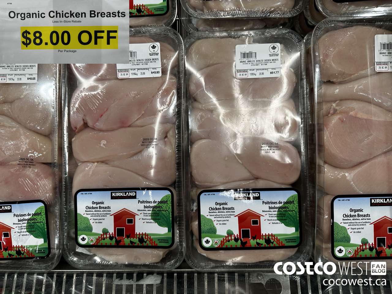 47798 ORGANIC CHICKEN BREASTS ($8.00 INSTANT SAVINGS)