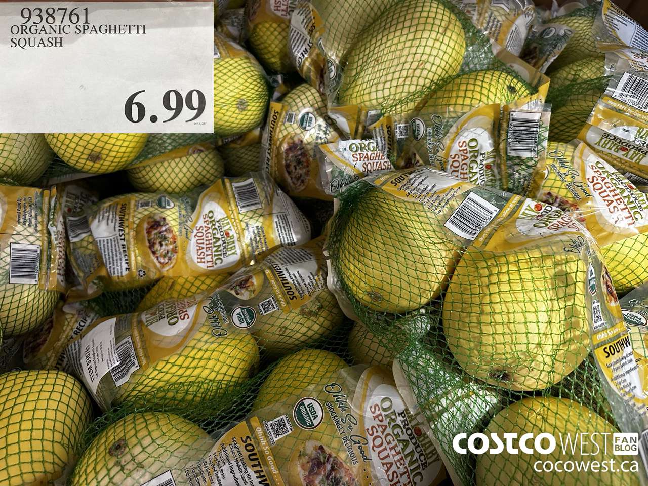 938761 ORGANIC SPAGHETTI SQUASH $6.99