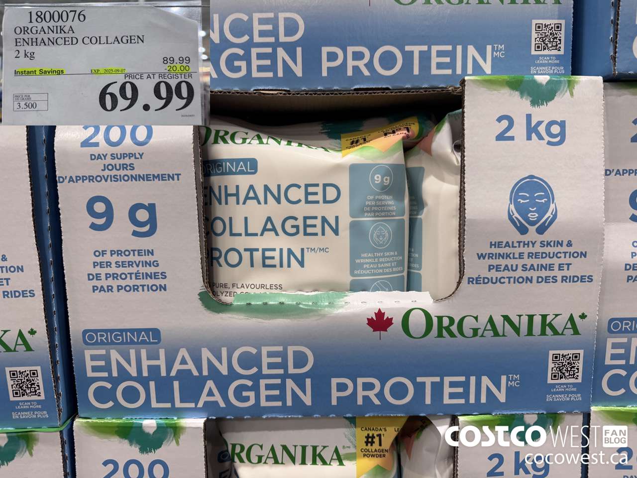 1800076 ORGANIKA ENHANCED COLLAGEN 2KG ($20.00 INSTANT SAVINGS EXPIRES ON 2025-09-07) $69.99